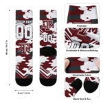 Texas Am Aggies Socks Custom Woodland Camo Maroon Best Selling