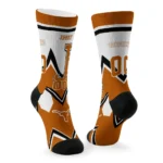 Texas Longhorns Socks Personalized Arrow Blocks Orange Best Selling