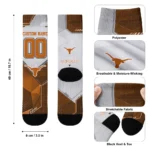 Texas Longhorns Socks Personalized Geometric Tech Orange Best Selling