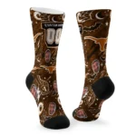 Texas Longhorns Socks Personalized Scattered Icons Orange Best Selling