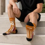Texas Longhorns Socks Personalized Star Stripes Orange White Best Selling
