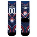 Texas Rangers Socks Custom Leopard Print Blue Black Best Selling