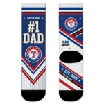 Texas Rangers Socks - Custom Pinstripe Chevron Blue White