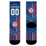 Texas Rangers Socks Personalized Star Stripes Blue White Best Selling