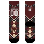Texas State Bobcats Socks Custom Argyle Pattern Maroon Best Selling