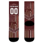 Texas State Bobcats Socks Custom Star Stripes Maroon White Best Selling