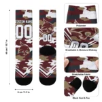Texas State Bobcats Socks Custom Woodland Camo Maroon Best Selling
