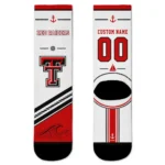 Texas Tech Red Raiders Socks Customized Nautical Icons Red White Best Selling