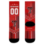 Texas Tech Red Raiders Socks Customized Star Stripes Red White Best Selling