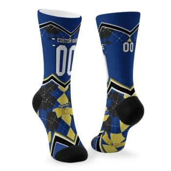 Toledo Rockets Socks Custom Argyle Pattern Blue Fashion Forward