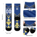 Toledo Rockets Socks Custom Argyle Pattern Blue Best Selling
