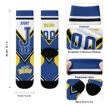 Toledo Rockets Socks Custom Arrow Blocks Blue Best Selling