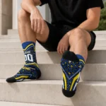 Toledo Rockets Socks Custom Leopard Print Blue Black Best Selling