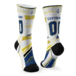 Toledo Rockets Socks Custom Nautical Icons Blue White Best Selling