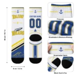Toledo Rockets Socks Custom Nautical Icons Blue White Best Selling