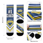 Toledo Rockets Socks Custom Pinstripe Chevron Blue White Best Selling