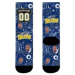 Toledo Rockets Socks Custom Scattered Icons Blue Best Selling