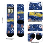 Toledo Rockets Socks Custom Scattered Icons Blue Best Selling
