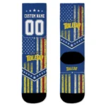 Toledo Rockets Socks Custom Star Stripes Blue White Best Selling