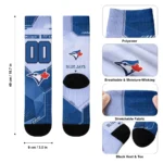 Toronto Blue Jays Socks Personalized Geometric Tech Blue Best Selling