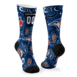 Toronto Blue Jays Socks Personalized Scattered Icons Blue Best Selling