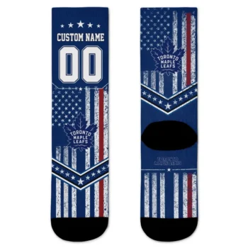 Toronto Maple Leafs Socks Customized Star Stripes Blue White Best Selling