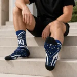 Toronto Maple Leafs Socks Personalized Leopard Print Blue Black Best Selling