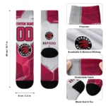 Toronto Raptors Socks Custom Geometric Tech Red Best Selling
