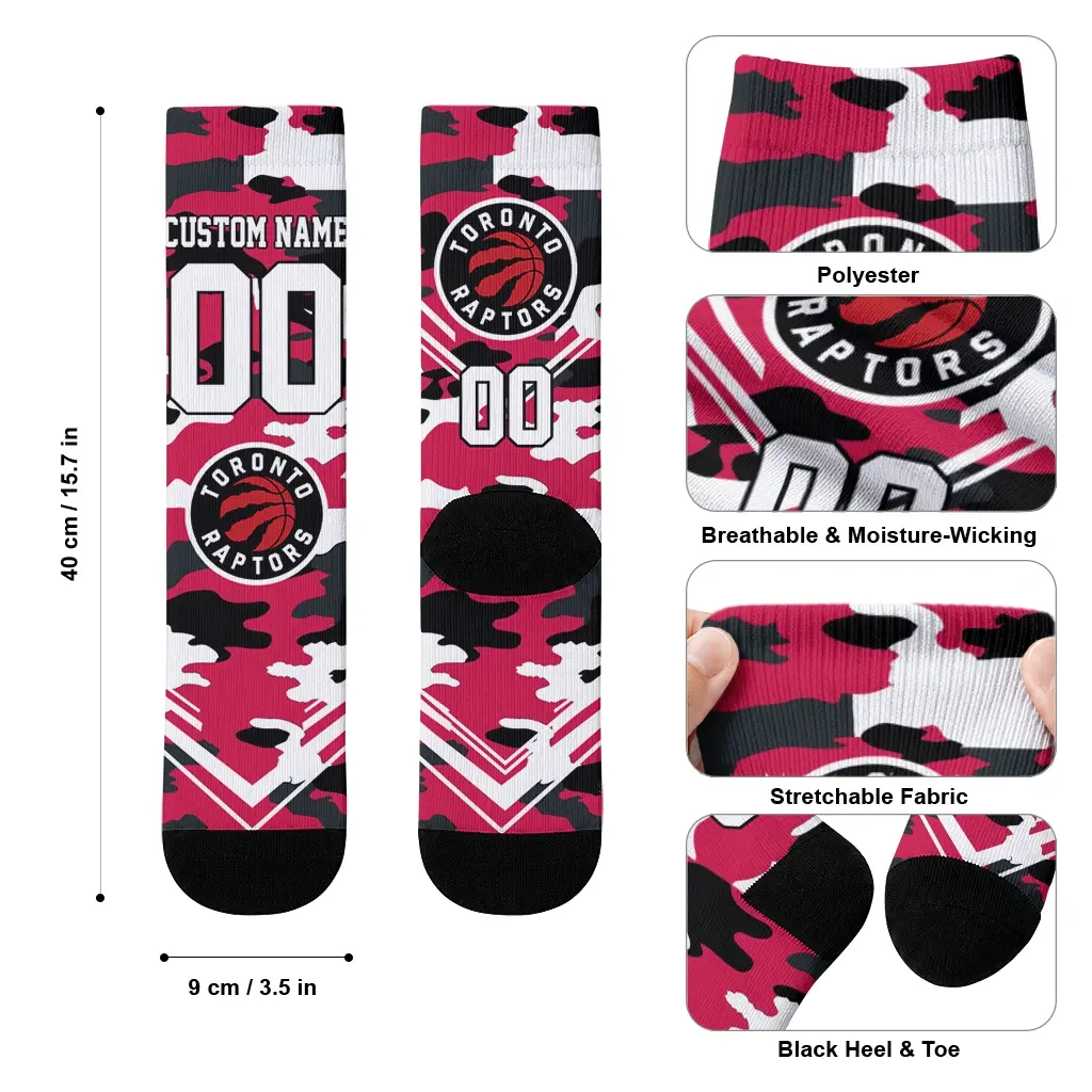 Toronto Raptors Socks Custom Woodland Camo Red High Quality Toronto Raptors Socks Custom Woodland Camo Red High Quality