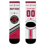 Toronto Raptors Socks - Customized Nautical Icons Red White