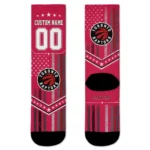 Toronto Raptors Socks Customized Star Stripes Red White Best Selling
