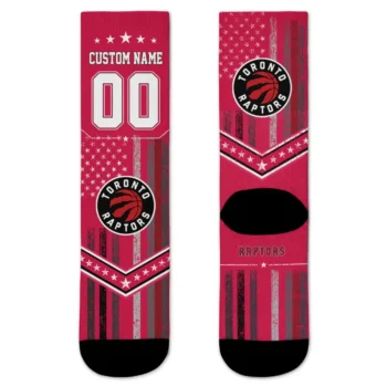 Toronto Raptors Socks Customized Star Stripes Red White Best Selling