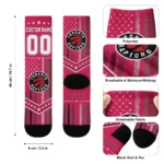 Toronto Raptors Socks Customized Star Stripes Red White Best Selling