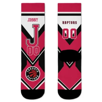 Toronto Raptors Socks Personalized Arrow Blocks Red Best Selling