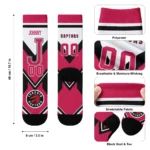 Toronto Raptors Socks Personalized Arrow Blocks Red Best Selling