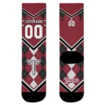 Troy Trojans Socks Personalized Argyle Pattern Red Best Selling