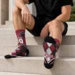 Troy Trojans Socks Personalized Argyle Pattern Red Best Selling