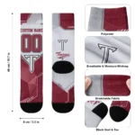 Troy Trojans Socks Personalized Geometric Tech Red Best Selling
