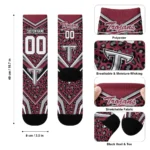 Troy Trojans Socks Personalized Leopard Print Red Black Best Selling