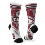 Troy Trojans Socks Personalized Pinstripe Chevron Red White Best Selling