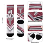 Troy Trojans Socks Personalized Pinstripe Chevron Red White Best Selling
