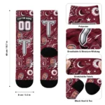 Troy Trojans Socks Personalized Scattered Icons Red Best Selling