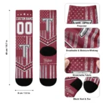 Troy Trojans Socks Personalized Star Stripes Red White Best Selling