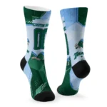 Tulane Green Wave Socks Customized Geometric Tech Green Best Selling