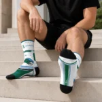 Tulane Green Wave Socks Customized Nautical Icons Green White Best Selling