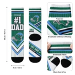 Tulane Green Wave Socks Customized Pinstripe Chevron Green White Best Selling