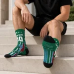 Tulane Green Wave Socks Customized Star Stripes Green White Best Selling