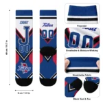 Tulsa Golden Hurricane Socks Custom Arrow Blocks Blue Best Selling