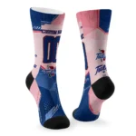 Tulsa Golden Hurricane Socks Custom Geometric Tech Blue Best Selling
