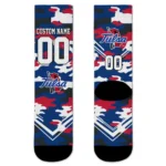 Tulsa Golden Hurricane Socks Custom Woodland Camo Blue Best Selling